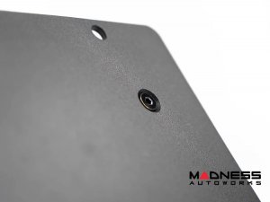 Ford Bronco Front License Plate Relocation Bracket - Factory Capable Steel Bumper - DV8 - Angled Ford Bronco Front License Plate Relocation Bracket - Factory Capable Steel Bumper - DV8 - Angled